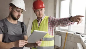 پیمانکار EPC در حال مدیریت پروژه صنعتی با کنترل منابع و زمان‌بندی دقیق